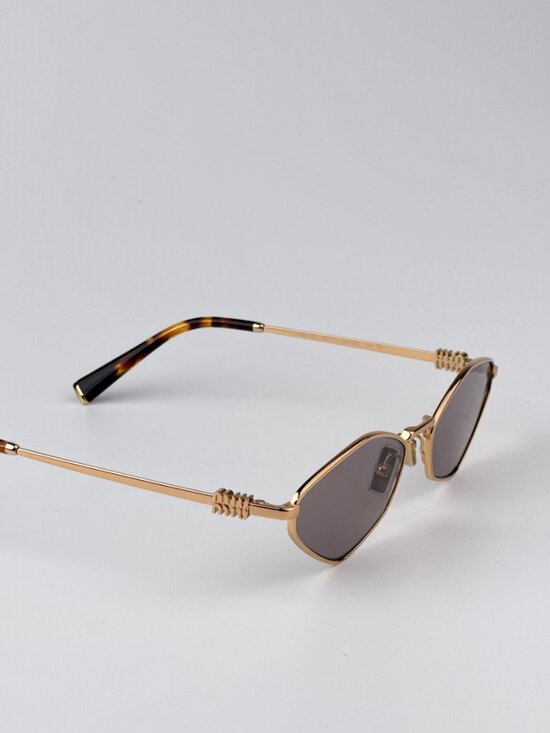 Miu Miu MU56ZS 5AK20I REGARD BRAND NEW Sunglasses Gold Purple Geometric Unisex main image 7